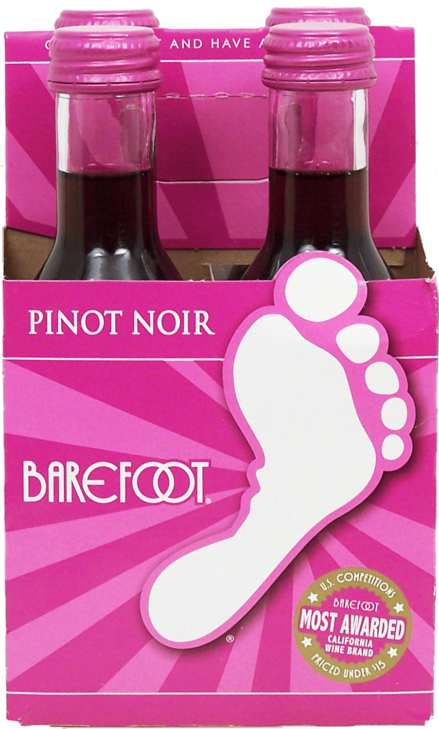 Barefoot  pinot noir wine of California, 12.5% alc. by vol., 187-ml single serve Full-Size Picture